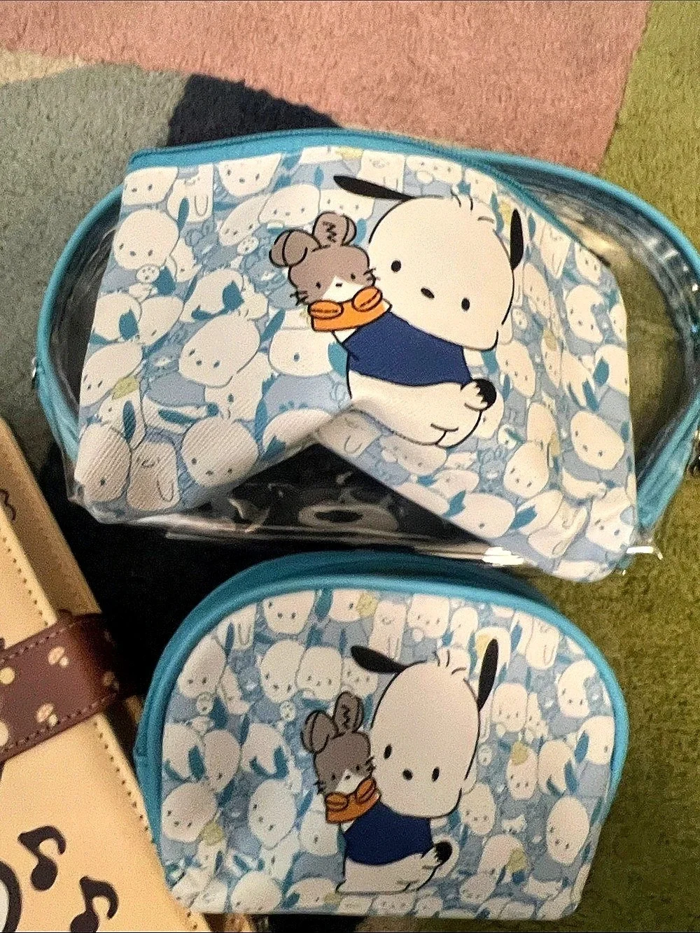 🔮sold 🔮Pochacco Stationery Set Blue & Beige NWT